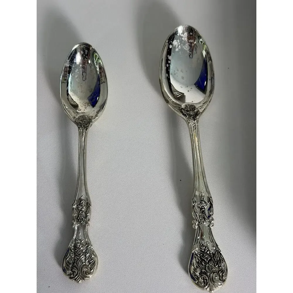 FB Rogers FRENCH ROSE Ornate Silver Plate Flatware Set 63 Piece Serves 12 Case